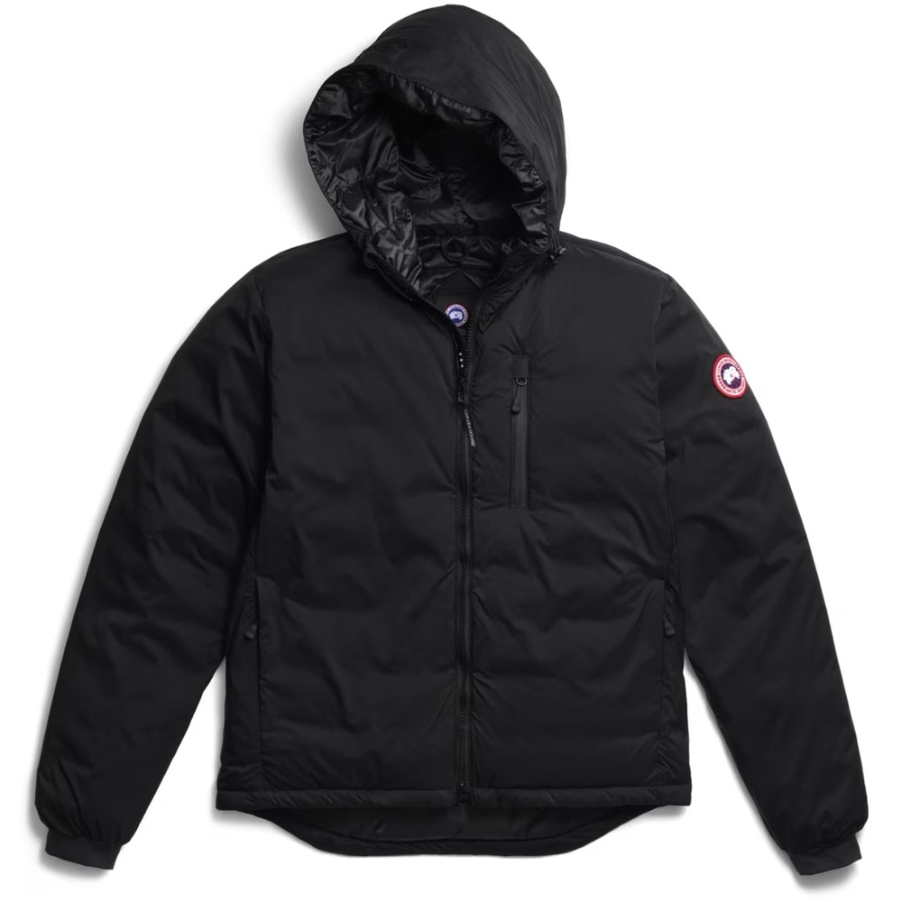 Men’s Canada Goose Black Lodge Hoodie Down Puffer (Packable)